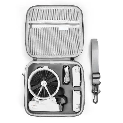 Produktbild: Uvafly Flip Tragetasche, kompakte Aufbewahrungstasche, tragbare PU-Schutztasche für DJI Flip Drohne und intelligentes Flugakku-Zubehör