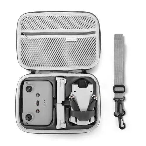 Produktbild: Uvafly Mini 3/Mini 4 Pro Tasche, PU Reisekoffer, kompakte Aufbewahrungstasche für DJI Mini 3/Mini 3 Pro/Mini 4 Pro Drohne RC-N1/RC-N2 Controller Zubehör