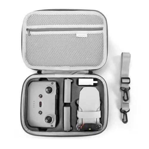 Produktbild: Uvafly Mini 4K Tasche, tragbare Aufbewahrungstasche, kompakte Reisetasche für DJI Mini 4K/Mini 2 SE Drohne und Controller-Zubehör mit Tragegurt und Propellerhalterungen