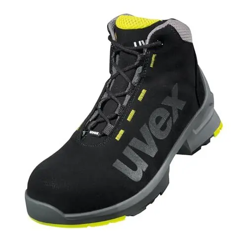 Produktbild: Uvex 1 Sicherheitsschuhe S2 SRC, Stiefel, Arbeitsschuhe für Herren, Schwarz/Lime, Größe 42