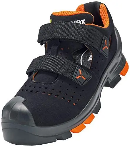 Produktbild: Uvex 2 Arbeitsschuhe - Sicherheitssandalen S1 P SRC ESD - Orange-Schwarz, Größe:43