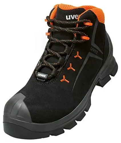 Produktbild: Uvex 2 Vibram Arbeitsstiefel - Sicherheitsstiefel S3 SRC ESD - Orange-Schwarz - Weite 14 / Extra Breit, Größe:41