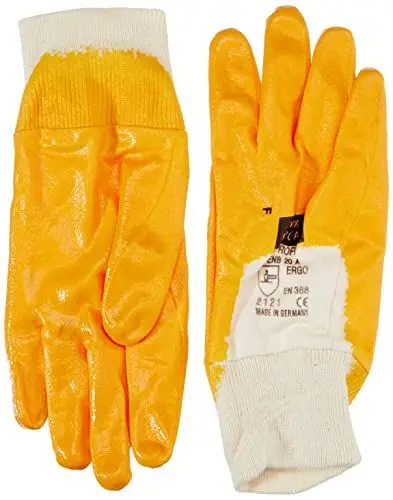 Produktbild: Uvex 60148 7 Profi Ergo enb20 Sicherheit Handschuh, Größe: 7, Weiß, Orange