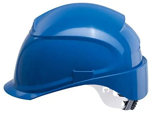 Produktbild: Uvex Airwing B-S-WR Belüfteter Bauhelm mit Drehrad - Kurzer Schirm - Blau