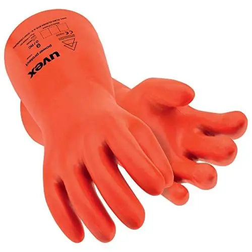 Produktbild: Uvex Elektriker-Schutzhandschuh power protect V1000 60840, Elektrohandschuh, Naturlatex, Kälteflexibel, Größe:9