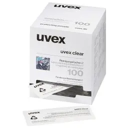 Produktbild: uvex Feuchtreinigungstücher für Brillen 100 Stück, einzeln verpackt, silikonfrei, für saubere Brillen unterwegs