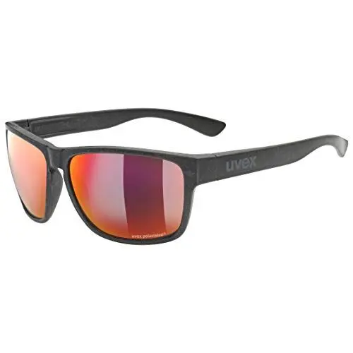 Produktbild: uvex LGL ocean P - Sonnenbrille für Damen und Herren - polarisiert - verspiegelt - black matt/red-red - one size