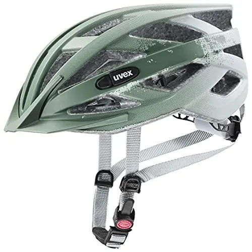 Produktbild: uvex air Wing cc - Leichter Allround-Helm für Damen und Herren - individuelle Größenanpassung - erweiterbar mit LED-Licht - Papyrus - Moss Green matt - 56-60 cm