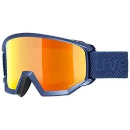 Produktbild: uvex athletic CV - Skibrille für Damen und Herren - Filterkategorie 2 - beschlagfrei - navy matt/orange-green - one size
