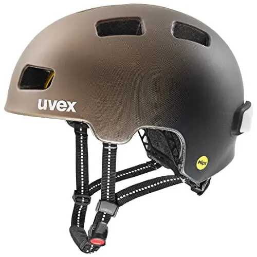 Produktbild: uvex City 4 MIPS - Leichter City-Helm für Damen und Herren - MIPS-Sysytem - inkl. LED-Licht - Hazel-Black matt - 55-58 cm