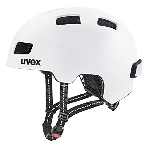 Produktbild: uvex City 4 - Leichter City-Helm für Damen und Herren - individuelle Größenanpassung - inkl. LED-Licht - White matt - 58-61 cm
