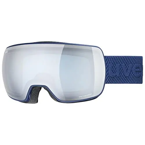 Produktbild: uvex compact FM - Skibrille für Damen und Herren - verzerrungs- & beschlagfrei - verzerrungsfreie Sicht - navy matt/silver-blue - one size