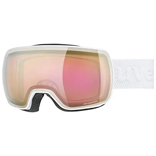 Produktbild: uvex compact FM - Skibrille für Damen und Herren - verzerrungs- & beschlagfrei - verzerrungsfreie Sicht - white/gold-rose - one size