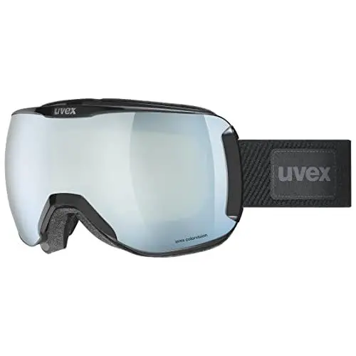 Produktbild: uvex downhill 2100 CV planet - Skibrille für Damen und Herren - aus nachhaltigen Materialien - konstraststeigernd - black/white-green - one size