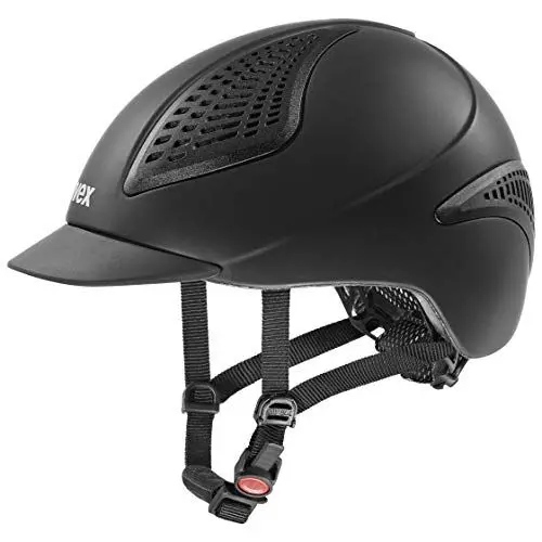 Produktbild: uvex exxential II - Leichter Reithelm für Damen und Herren - individuelle Größenanpassung - optimale Belüftung - Black matt - 52-55 cm