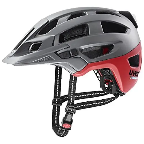 Produktbild: uvex finale light 2.0 - sicherer City-Helm für Damen und Herren - inkl. LED-Licht - autom. Lichtsensor - silver red matt - 52-57 cm