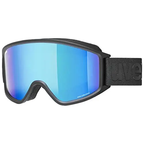 Produktbild: uvex g.gl 3000 CV - Skibrille für Damen und Herren - konstraststeigernd - vergrößertes, beschlagfreies Sichtfeld - black matt/blue-green - one size
