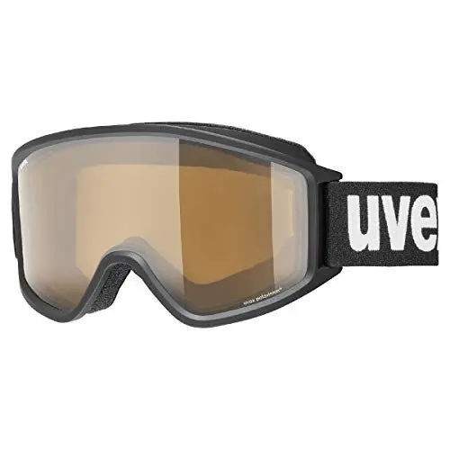 Produktbild: uvex g.gl 3000 P - Skibrille für Damen und Herren - polarisiert - vergrößertes, beschlagfreies Sichtfeld - black matt/brown-clear - one size