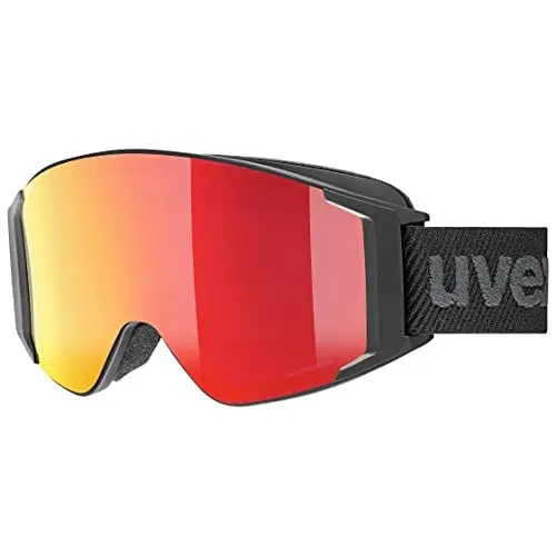 Produktbild: uvex g.gl 3000 TOP - Skibrille für Damen und Herren - polarisiert - mit Wechselscheibe - black matt/red-clear - one size