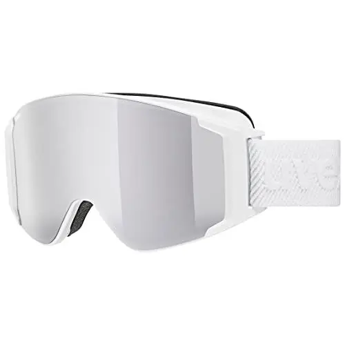 Produktbild: uvex g.gl 3000 TO - Skibrille für Damen und Herren - vergrößertes, beschlagfreies Sichtfeld - mit Wechselscheibe - white matt/silver-clear - one size