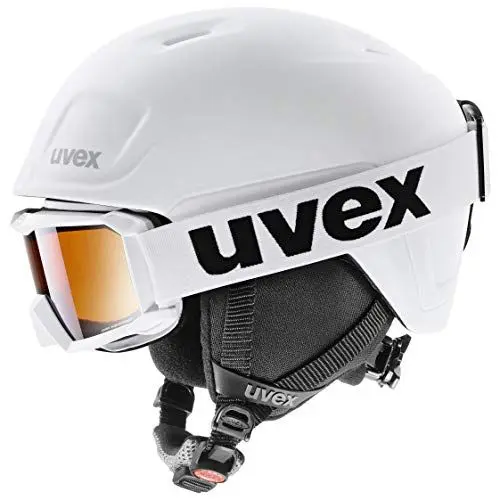 Produktbild: uvex heyya pro Set - Leichter Skihelm & Skibrille für Kinder - individuelle Größenanpassung - beschlagfrei - White-Black - 51-55 cm