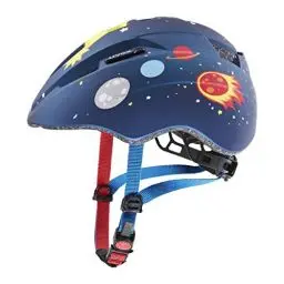 Produktbild: uvex Kid 2 cc - Leichter Kinder-Helm für Kinder - individuelle Größenanpassung - erweiterbar mit LED-Licht - Dark Blue Rocket matt - 46-52 cm