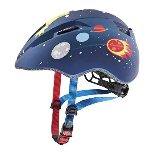 Produktbild: uvex Kid 2 cc - Leichter Kinder-Helm für Kinder - individuelle Größenanpassung - erweiterbar mit LED-Licht - Dark Blue Rocket matt - 46-52 cm