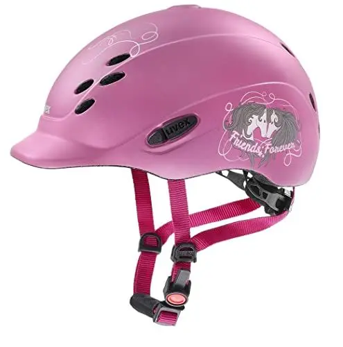 Produktbild: uvex onyxx - Leichter Reithelm für Kinder - individuelle Größenanpassung - optimale Belüftung - Friends II pink matt - 49-54 cm