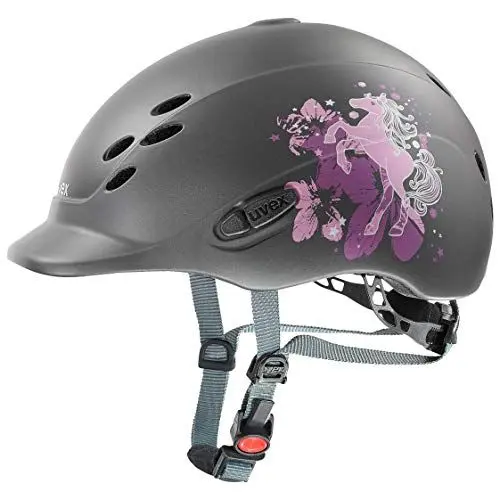 Produktbild: uvex onyxx - leichter Reithelm für Kinder - individuelle Größenanpassung - optimale Belüftung - pony anthracite matt - 49-54 cm