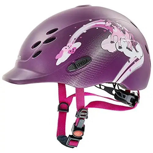 Produktbild: uvex onyxx - leichter Reithelm für Kinder - individuelle Größenanpassung - optimale Belüftung - princess berry matt - 49-54 cm