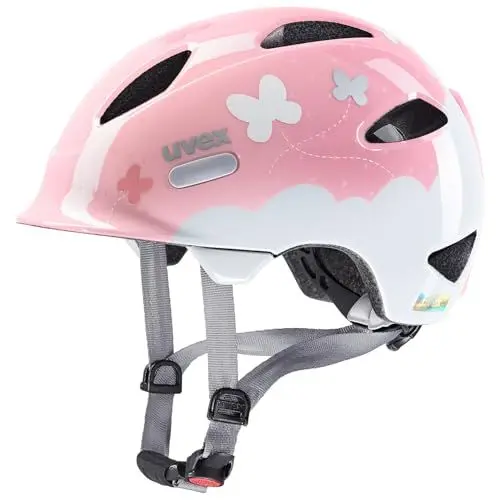 Produktbild: uvex oyo style - leichter Fahrradhelm für Kinder - individuelle Größenanpassung - erweiterbar mit LED-Licht - butterfly pink - 45-50 cm