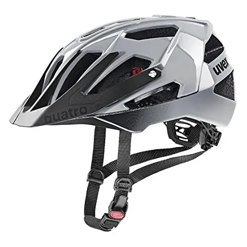 Produktbild: uvex Quatro - sicherer MTB-Helm für Damen und Herren - individuelle Größenanpassung - waschbare Innenausstattung - Rhino Black - 56-61 cm