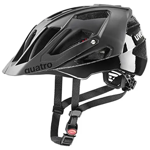 Produktbild: uvex Quatro cc - sicherer MTB-Helm für Damen und Herren - individuelle Größenanpassung - Verstellbarer Schirm - All Black - 52-57 cm