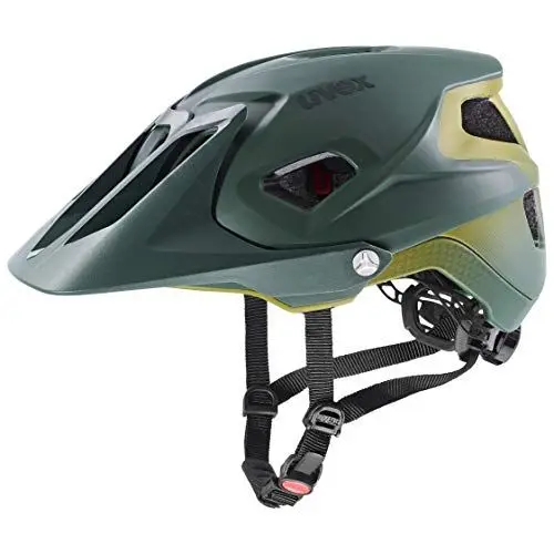 Produktbild: uvex quatro integrale Tocsen - extrem leichter MTB-Helm für Damen und Herren - inkl. Tocsen-Sturzsensor - individuelle Größenanpassung - forest - mustard matt - 56-61 cm