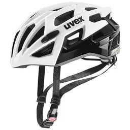Produktbild: uvex race 7 - sicherer Performance-Helm für Damen und Herren - individuelle Größenanpassung - extra Aufprall-Schutz - white black - 51-55 cm