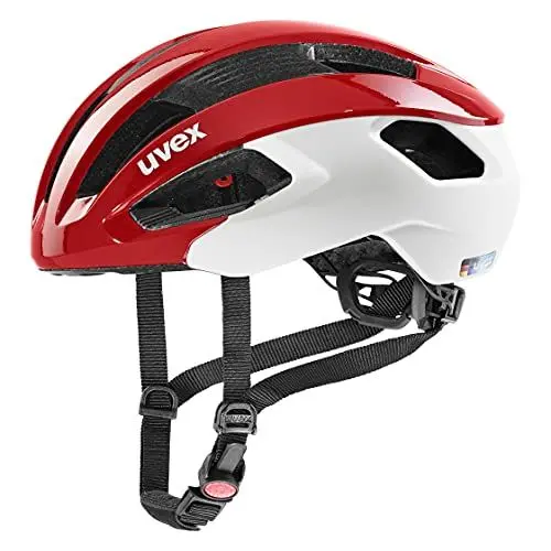 Produktbild: uvex rise cc - sicherer Performance-Helm für Damen und Herren - individuelle Größenanpassung - optimierte Belüftung - red-white - 56-59 cm