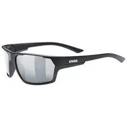 Produktbild: Uvex sportstyle 233 P - Outdoorbrille für Damen und Herren - starker Schutz vor Sonnenstrahlung - druckfreier Sitz & perfekter Halt - black matt/silver - one size