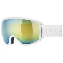 Produktbild: uvex topic FM sphere - Skibrille für Damen und Herren - beschlagfrei - verzerrungs- & beschlagfrei - white matt/orange-blue - one size