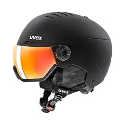 Produktbild: uvex wanted visor - robuster Skihelm für Damen und Herren - mit Visier - optimierte Belüftung - black matt - 54-58 cm