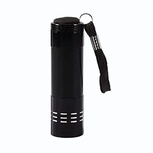 Produktbild: UV-Taschenlampen UV-Schwarzlicht-Detektor Schwarzlicht, Aluminiumlegierung UV 9 LED Ultra Violet Taschenlampe Hintergrundbeleuchtung Fackel-Licht-Lampe