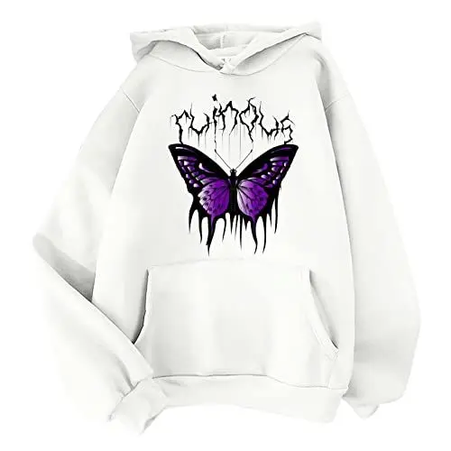 Produktbild: Cocila Sale Angebote Damen-Print, langärmliges Sweatshirt, Bluse, Pullover, einfarbig, mit Kapuze Hoodie Kuscheldecke Sweatshirts & Kapuzenpullover Für Damen Decken Reiß Meine Bestellung