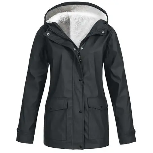 Produktbild: Uwdiohq Day Prime 2024 Angebote Winter Wollmantel Damen Warm Grüner Mantel Damen Jackett Damen Für Winter Utility Jacke Damen Lange Daunenmantel Damen Wintermantel Damen 48 Fit My Orders