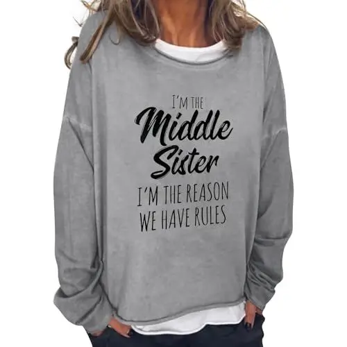 Produktbild: Uwdiohq Damen Billige Sweatshirt Damen Grau Ohne Kapuze Schwarzer Sweatshirt Damen Umstandspullover Lang Gestreiftes Langarmshirt Kinder Jacke Damen Sweatjacke Sale Angebote Bestellung