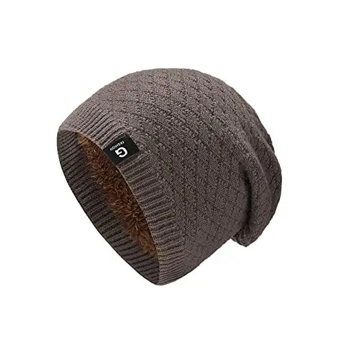 Produktbild: Uwdiohq Damen Billige Wintermuetze Herren Oeko Muetze Damen Winter Mit Fleece Muetze Mit Bommel Damen Strickmuetzen Fuer Herren Gross Long Beanie Damen Winter Wolle Sale Angebote Bestellung