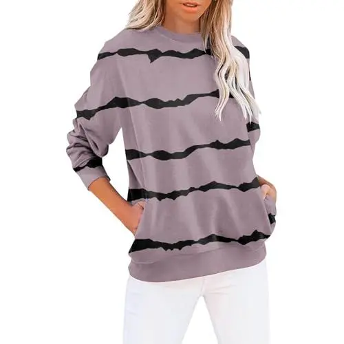 Produktbild: Uwdiohq Damen Sale Angebote Sale Sweatshirt Lang Damen Ohne Kapuze Sweatshirt Jacke Damen Große Größen Herzchen Pullover Damen Damen Langarmshirt Mit Gummibund Sale Angebote Bestellung