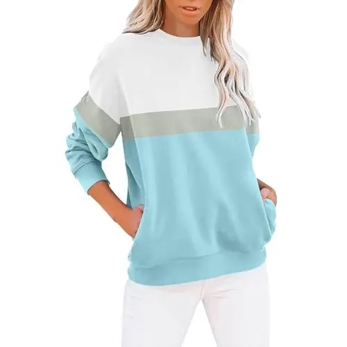 Produktbild: Uwdiohq Day Prime 2024 Angebote Sweatshirt Lang Damen Ohne Kapuze Sweatshirt Mit Reissverschluss Damen Umstandspullover Weihnachten Rot Weiß Gestreiftes Langarmshirt Sale Angebote Bestellung