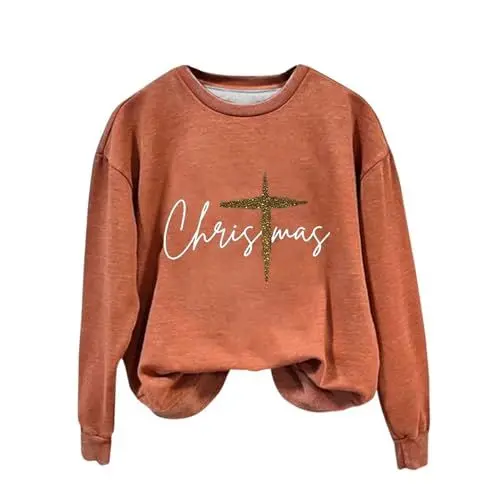 Produktbild: Uwdiohq Outlet Sale Sonderangebote Herren Pullover Ohne Kapuze 80Er Jahre Sweatshirt Weihnachtspullover XXL Männer Gelbes Langarmshirt Damen Sweatjacke Damen Ohne Kapuze Orange Mein Bestellung Sale