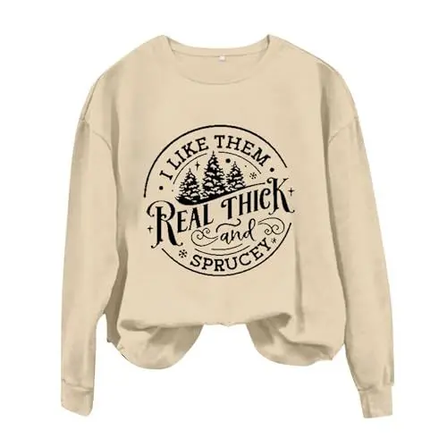 Produktbild: Uwdiohq Sale Angebote Blitzangebote Weisser Pulli Damen Ohne Kapuze Braune Sweatshirt Damen Herbst Pullover Damen Kürbis Damen Langarmshirt Mit Aufdruck Sweatjacke Damen Leicht Mein Bestellung Sale