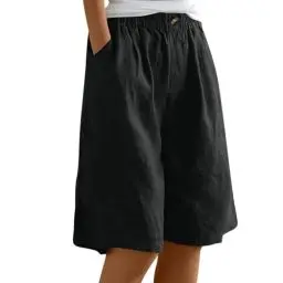 Produktbild: Uwdiohq Sonderangebote Restposten Leinen Shorts Damen Sommer Kurze Hosen Grosse Grössen Damen Wandershorts Damen Grau Damen Shorts Sommer Mode Lässige Musselin Sonderangebote Schnäppchen