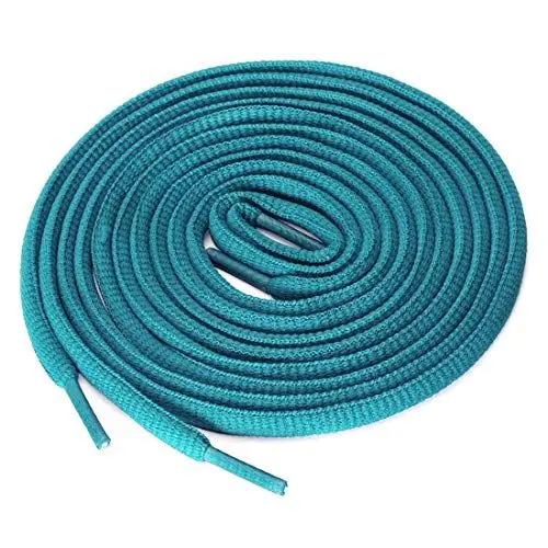 Produktbild: uxcell 2 Paare Athletisch Oval Schuhbänder Halbrund Schnürsenkel für Sneakers Peacock Blau 120cm